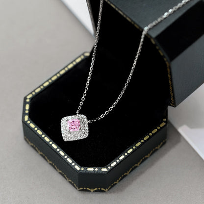 [Luck&Love]Sparkling Asscher Cut Necklace