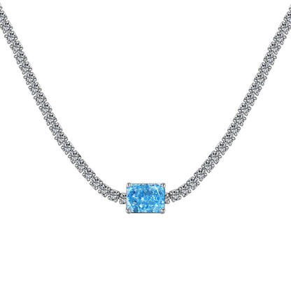 [Luck&Love]2.0 carat Ornate Emerald Cut Necklace