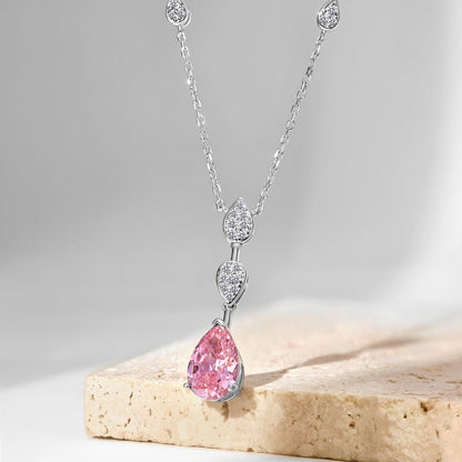 [Luck&Love]Dazzling Pear Cut Necklace