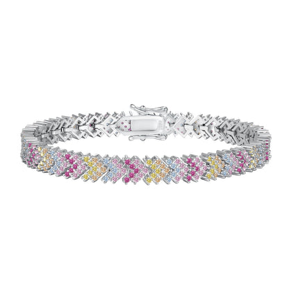 [Luck&Love]Ornate Sparkling Round Cut Party Bracelet