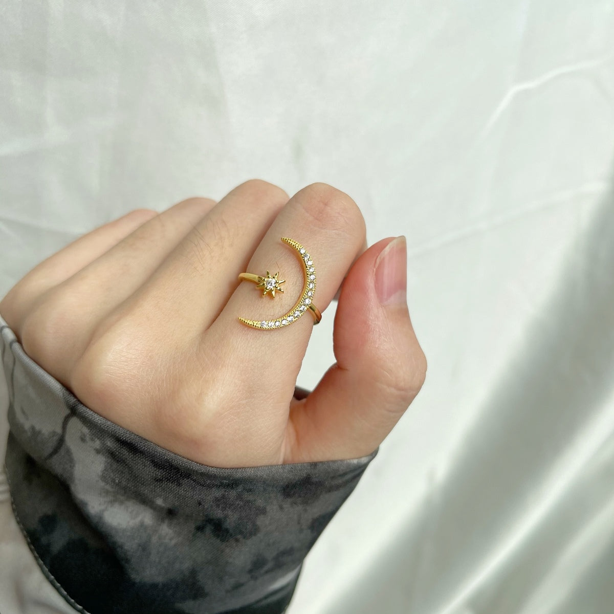 [Luck&Love]Eternity Moon & Star Ring