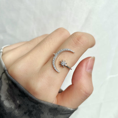 [Luck&Love]Eternity Moon & Star Ring