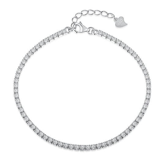 [Luck&Love]Radiant Shinning Princess Cut Tennis Bracelet