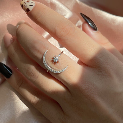 [Luck&Love]Eternity Moon & Star Ring