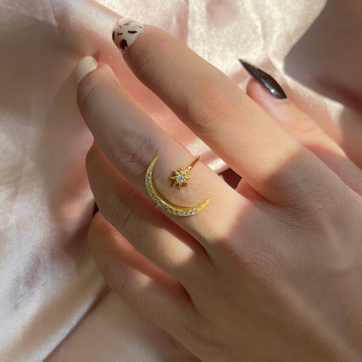 [Luck&Love]Eternity Moon & Star Ring