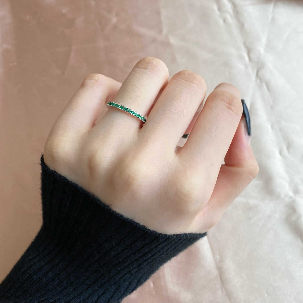 [Luck&Love]Delicate Sparkling Round Cut Daily Ring