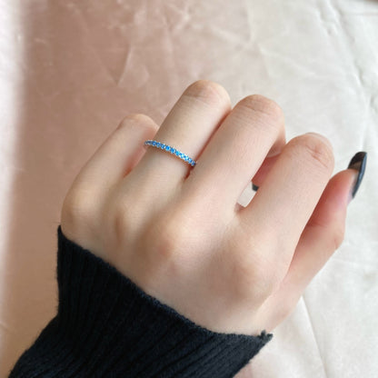 [Luck&Love]Delicate Sparkling Round Cut Daily Ring