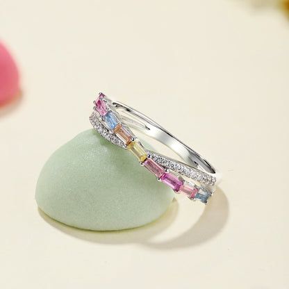 [Luck&Love]Energetic Elegant Radiant Cut Party Ring