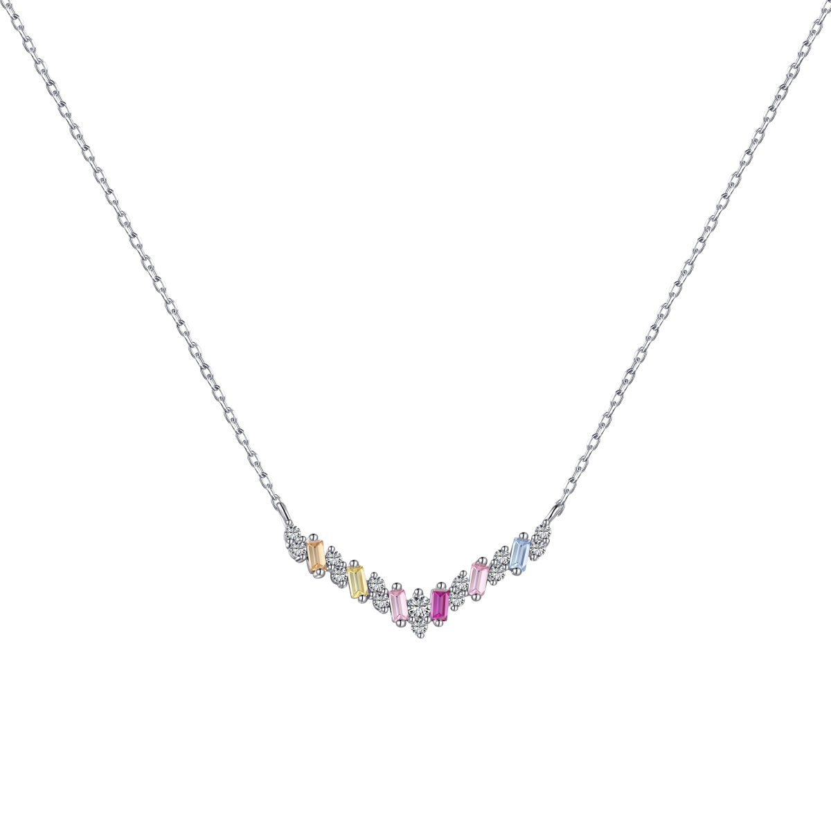 [Luck&Love]Dazzling Rainbow Necklace