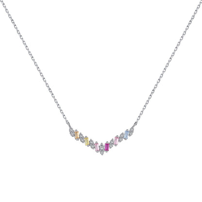 [Luck&Love]Dazzling Rainbow Necklace