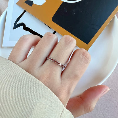 [Luck&Love]Delicate Sparkling Round Cut Daily Ring