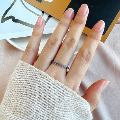 [Luck&Love]Delicate Sparkling Round Cut Daily Ring