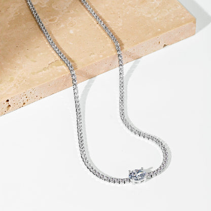 [Luck&Love]1.0 Carat Shining Oval Cut Necklace