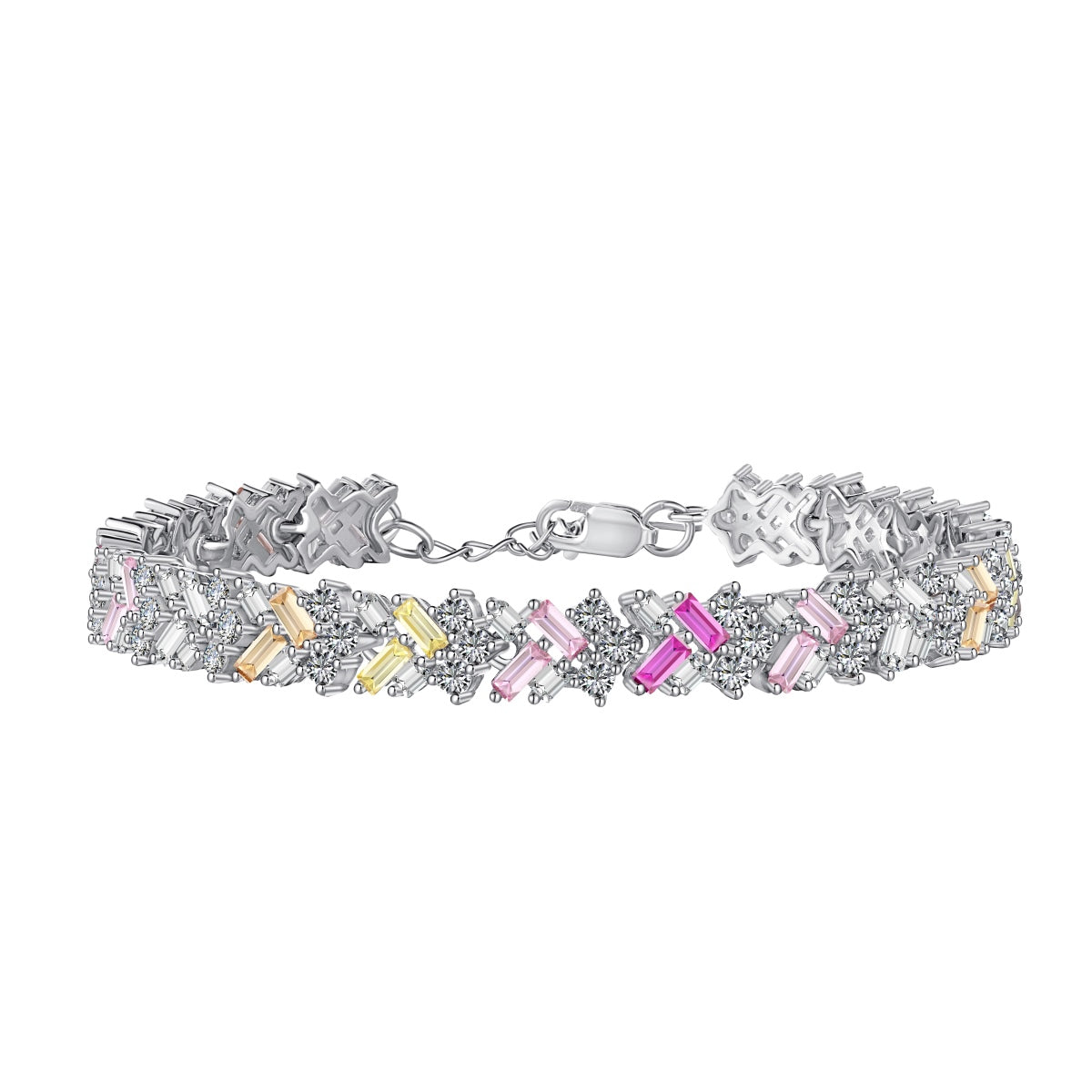 [Luck&Love]Dazzling Unique Multi Shape Daily Bracelet