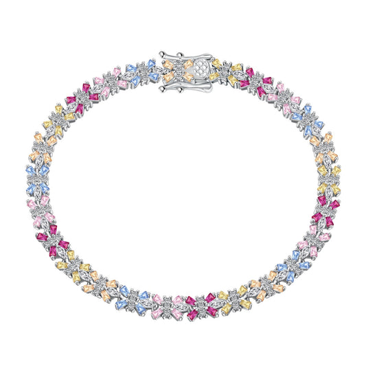 [Luck&Love]Radiant Colorful Emerald Cut Party Bracelet