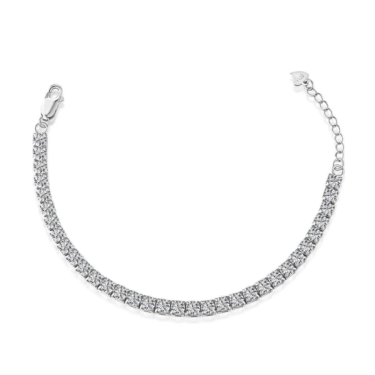 [Luck&Love]Sparkling Radiant Princess Cut Tennis Bracelet