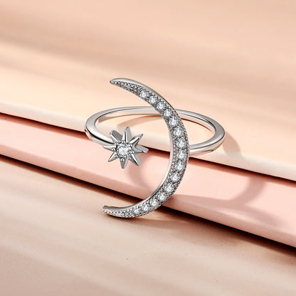 [Luck&Love]Eternity Moon & Star Ring