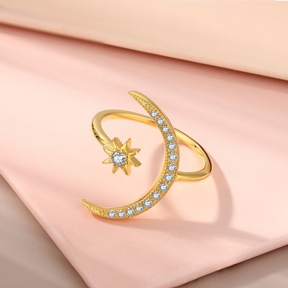 [Luck&Love]Eternity Moon & Star Ring