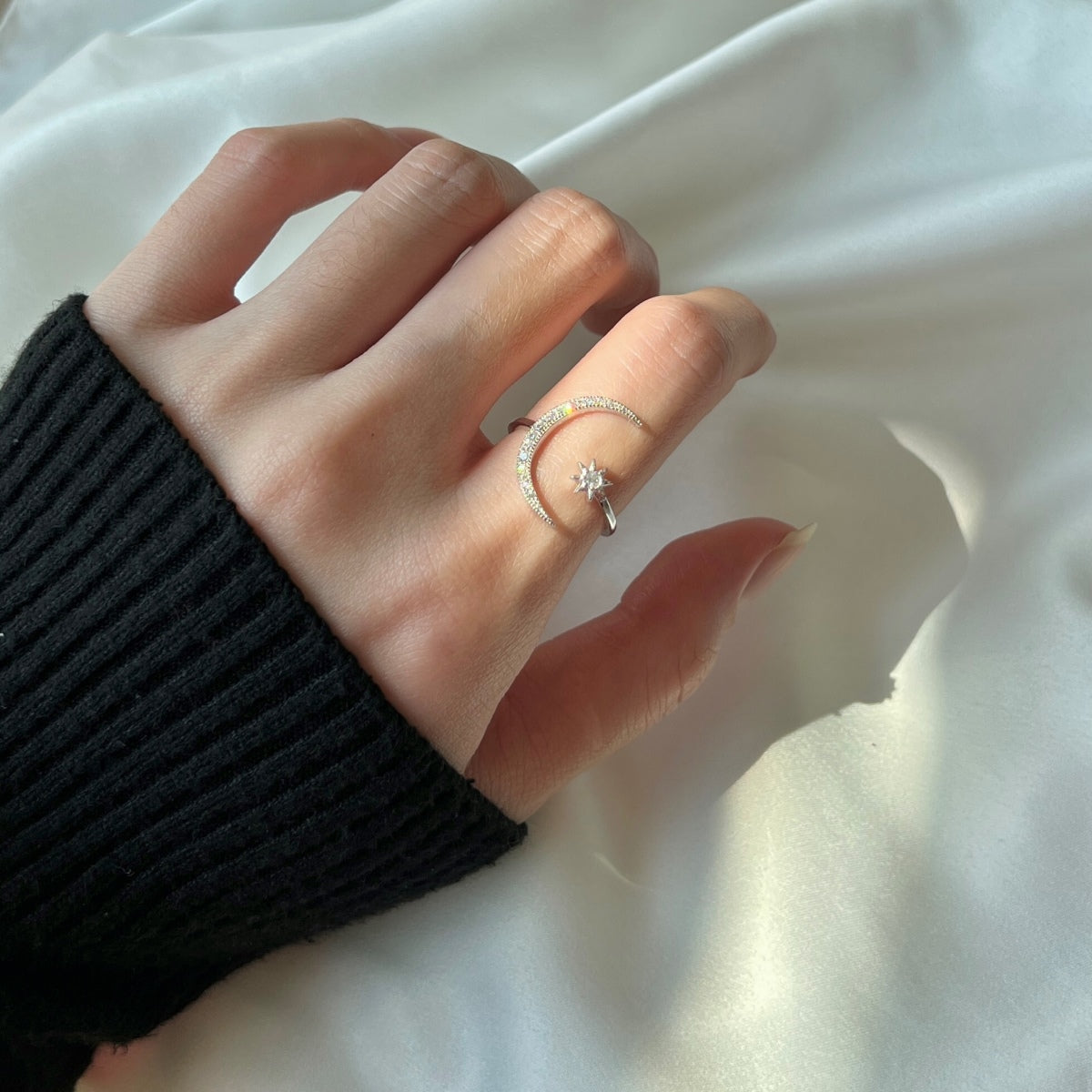 [Luck&Love]Eternity Moon & Star Ring