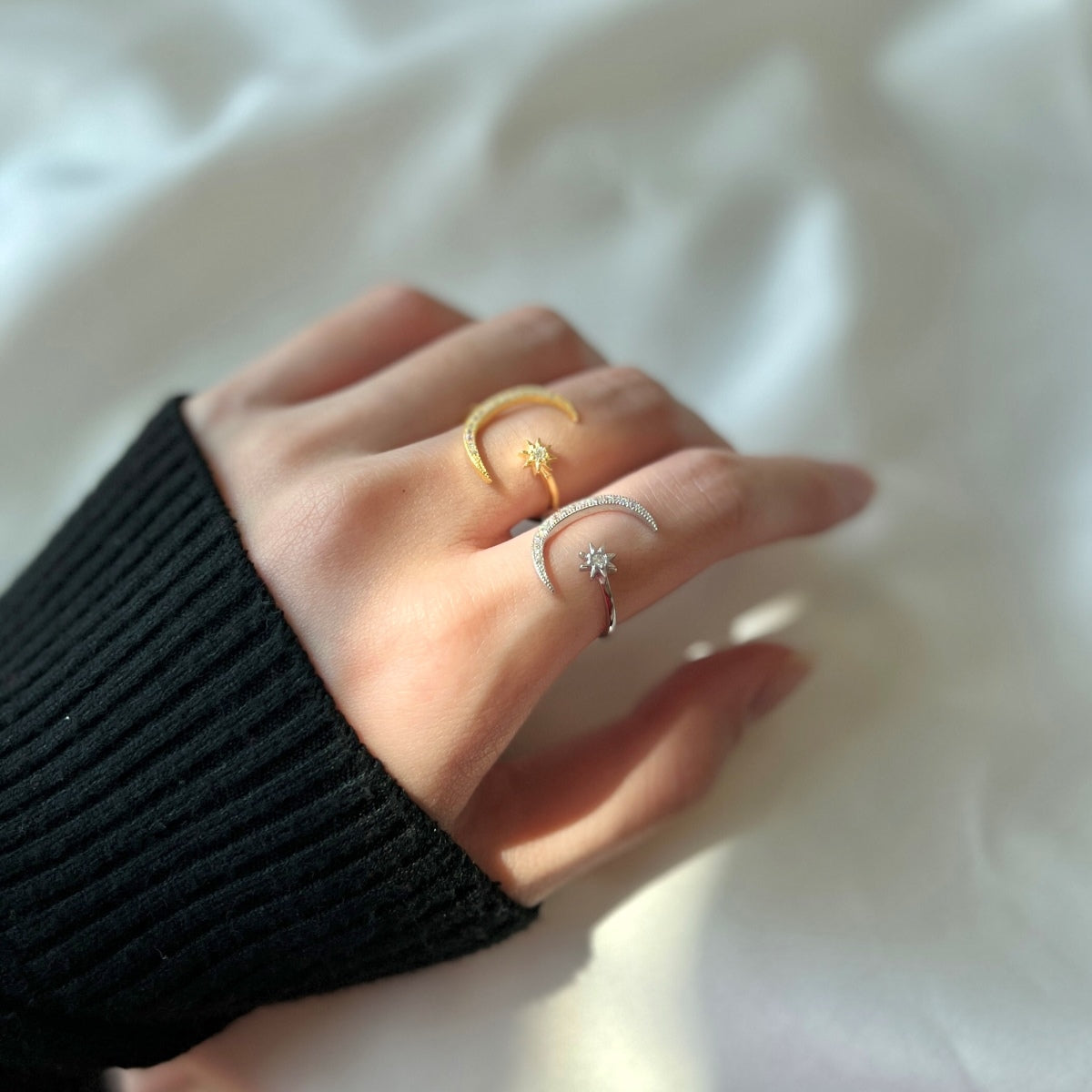 [Luck&Love]Eternity Moon & Star Ring