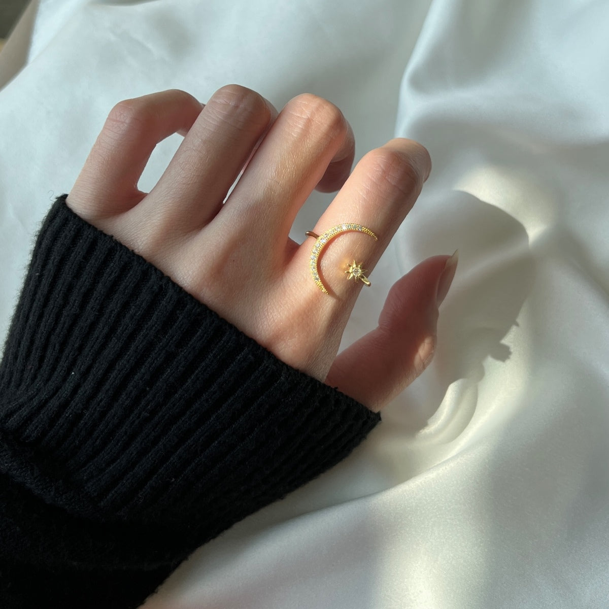 [Luck&Love]Eternity Moon & Star Ring