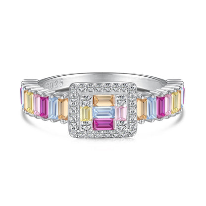 [Luck&Love]Exquisite Colorful Radiant Cut Party Ring