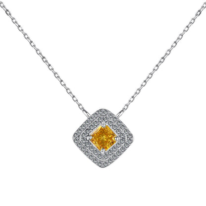 [Luck&Love]Sparkling Asscher Cut Necklace