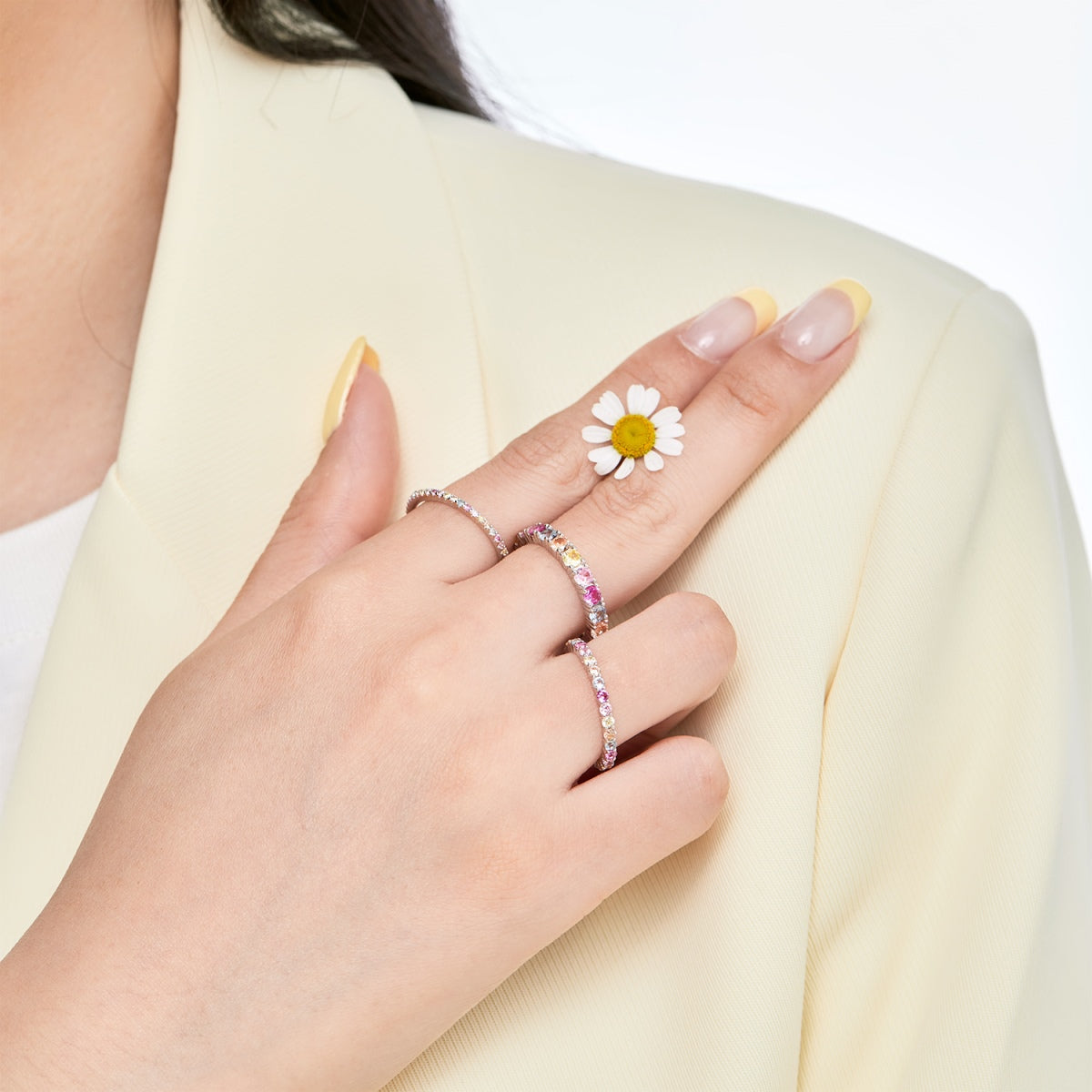 [Luck&Love]Elegant Vivid Round Cut Daily Ring