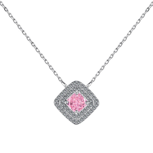 [Luck&Love]Sparkling Asscher Cut Necklace