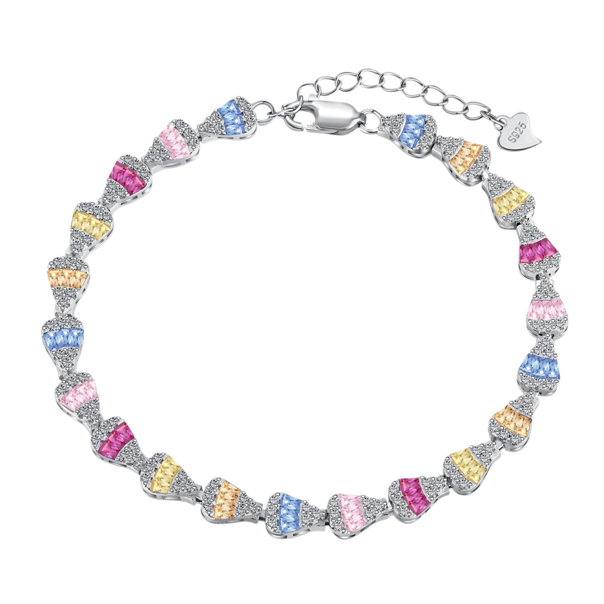 [Luck&Love]Radiant Water Drop Shape Daily Bracelet