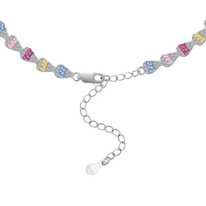 [Luck&Love]Radiant Colorful Rainbow Necklace