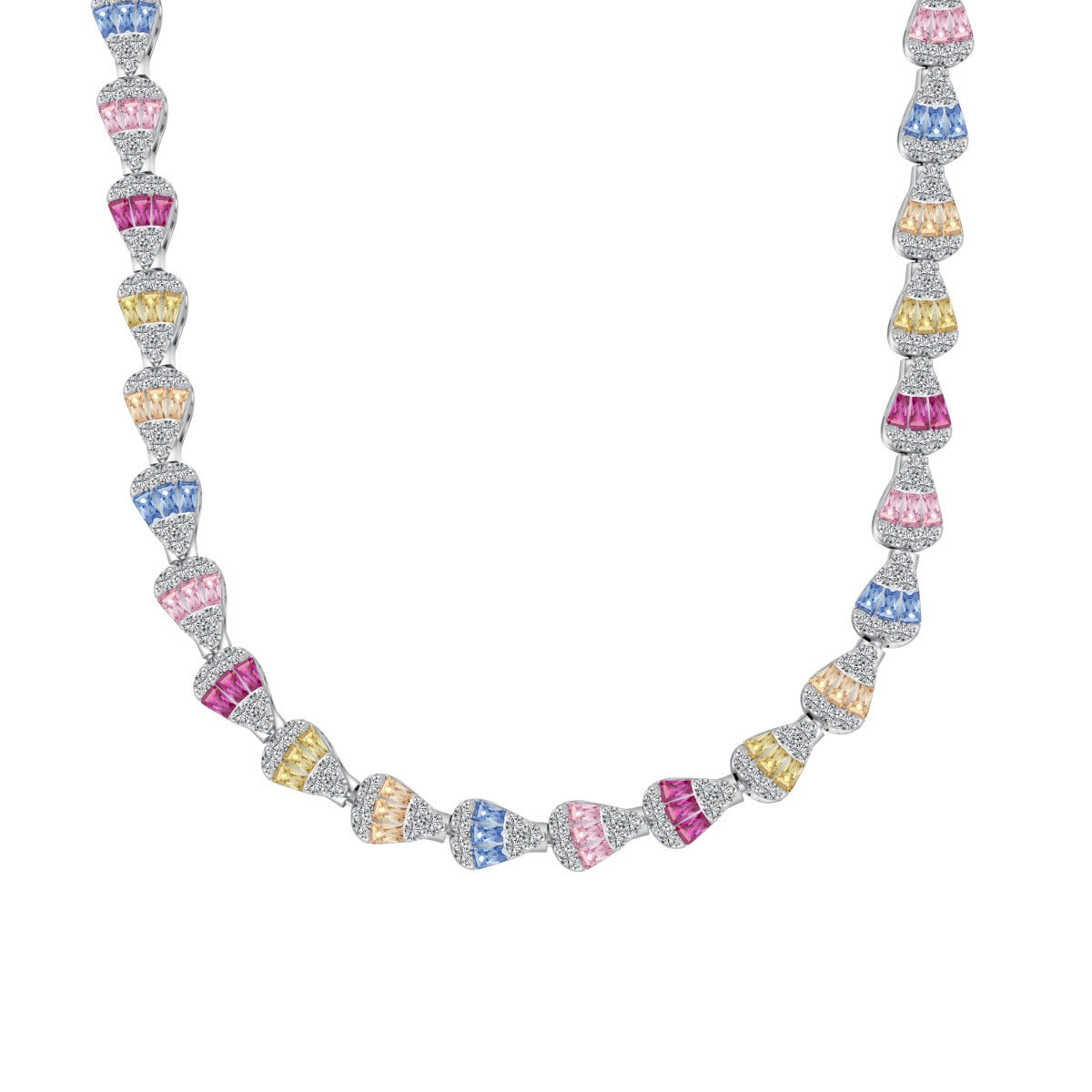 [Luck&Love]Radiant Colorful Rainbow Necklace