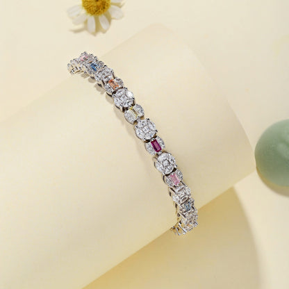 [Luck&Love]Dazzling Radiant Multi Cut Daily Bracelet