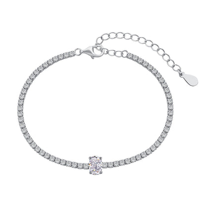 [Luck&Love]0.75 Carat Exquisite Oval Cut Daily Bracelet