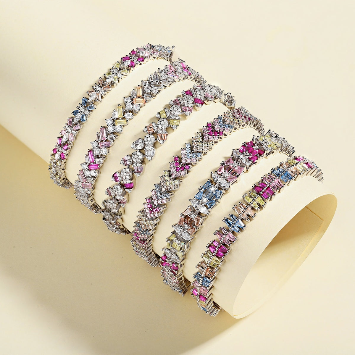 [Luck&Love]Delicate Colorful Multi Cut Party Bracelet