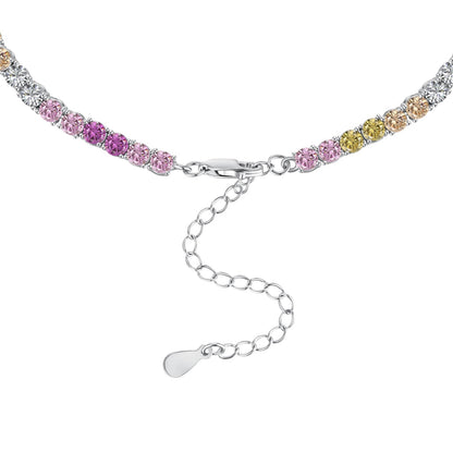 [Luck&Love]Delicate Colorful Tennis Necklace