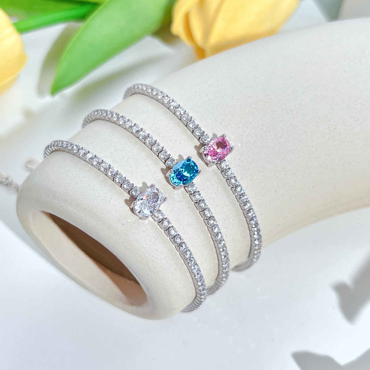 [Luck&Love]0.75 Carat Exquisite Oval Cut Daily Bracelet