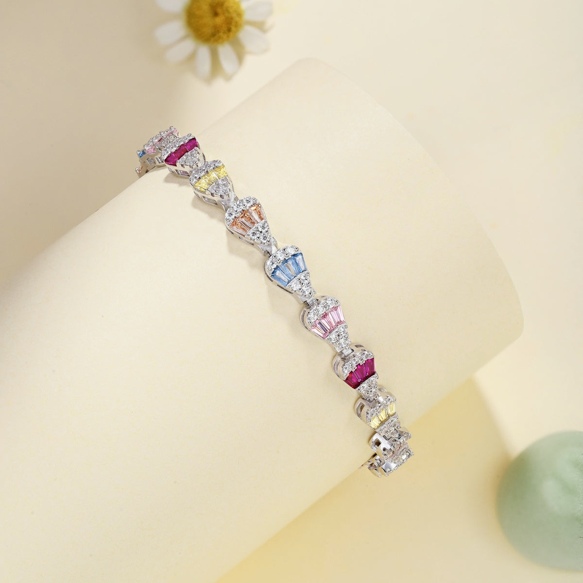 [Luck&Love]Radiant Water Drop Shape Daily Bracelet