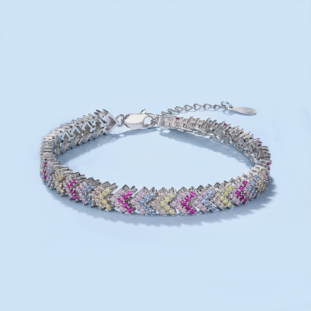 [Luck&Love]Ornate Sparkling Round Cut Party Bracelet