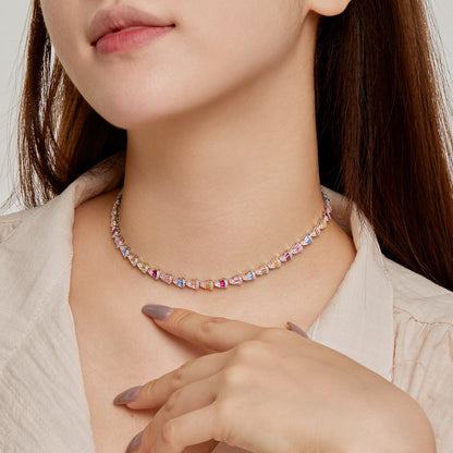 [Luck&Love]Radiant Colorful Rainbow Necklace