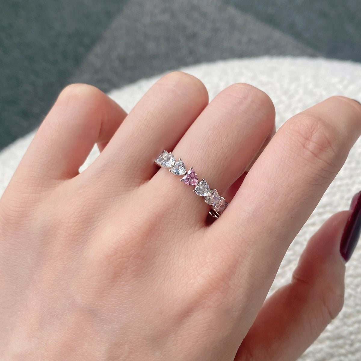 [Luck&Love]0.25 Carat Radiant Romance Heart Cut Lover Ring