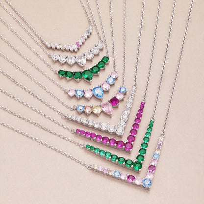 [Luck&Love]Dazzling Rainbow Necklace