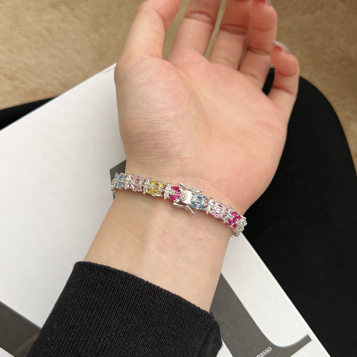 [Luck&Love]Delicate Colorful Multi Cut Party Bracelet