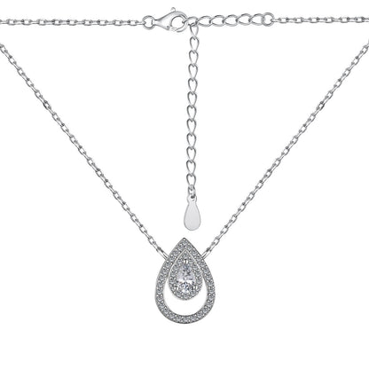 [Luck&Love]Sparkling Pear Cut Necklace