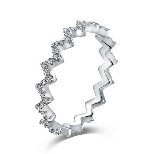 [Luck&Love]Delicate Enchanting Wave Shape Daily Ring