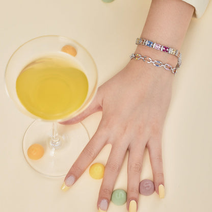 [Luck&Love]Delicate Colorful Multi Cut Party Bracelet