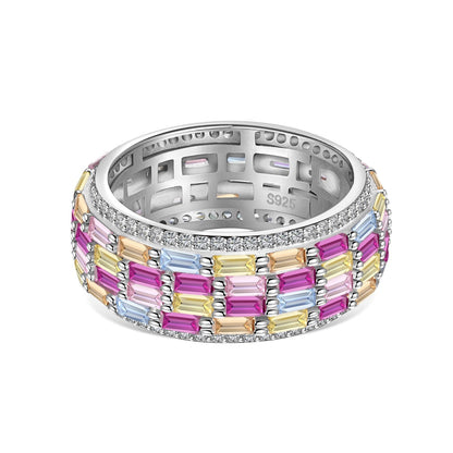 [Luck&Love]Radiant Colorful Radiant Cut Daily Ring