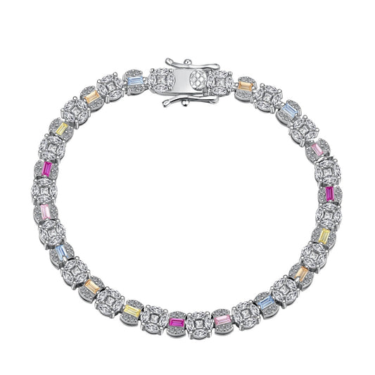 [Luck&Love]Dazzling Radiant Multi Cut Daily Bracelet